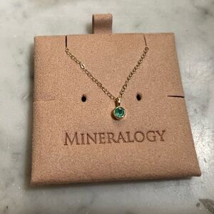 Mineralogy Chicago Emerald Birthstone Necklace
